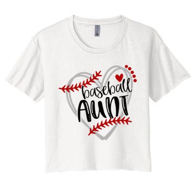 Baseball Heart AUN Auntie Trendy Crop Top