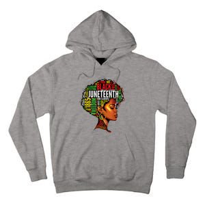 Black History Afro Queen Melanin Word Art Women Juneteenth Tall Hoodie