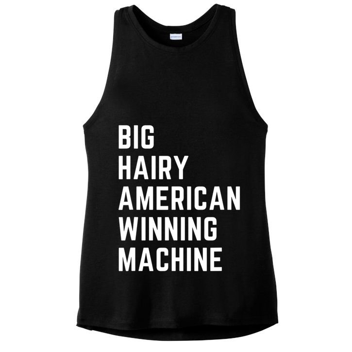 Big Hairy American Winning Machine Ladies PosiCharge Tri-Blend Wicking Tank