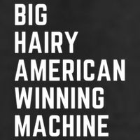Big Hairy American Winning Machine 7 Panel Mesh Trucker Snapback Hat