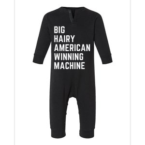 Big Hairy American Winning Machine Infant Fleece One Piece