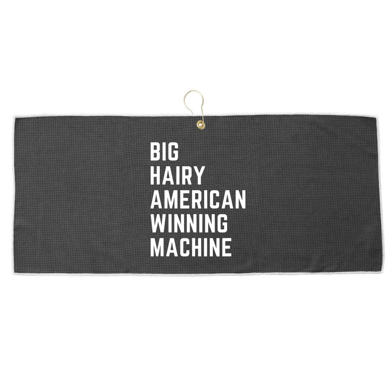Big Hairy American Winning Machine Large Microfiber Waffle Golf Towel