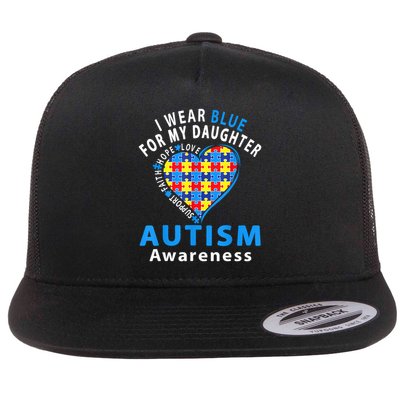 Baseball Heart Autism Awareness Dad Mom Flatbill Hat