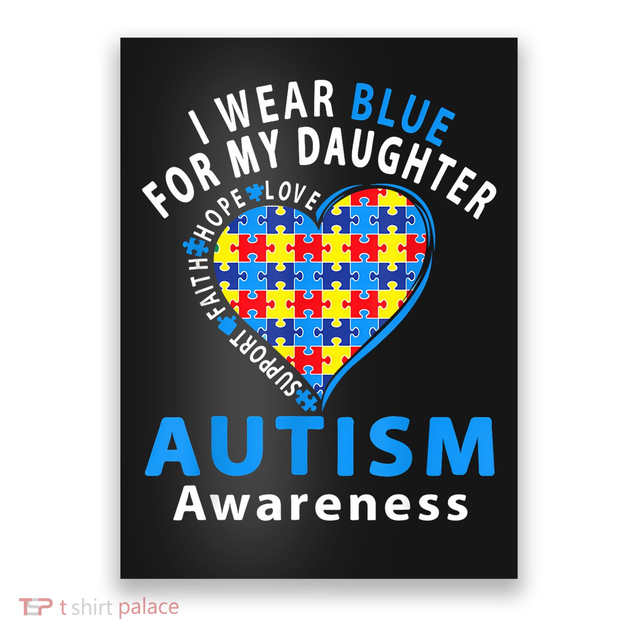 Baseball Heart Autism Awareness Dad Mom Poster