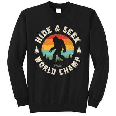 Bigfoot Hide And Seek World Champion Sasquatch Retro Vintage Sweatshirt