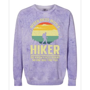 Best Hiking Art Outdoor Hike Gear Hiker Hiking Colorblast Crewneck Sweatshirt