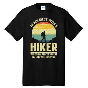 Best Hiking Art Outdoor Hike Gear Hiker Hiking Tall T-Shirt