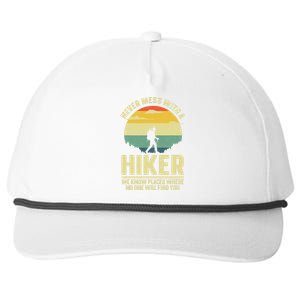 Best Hiking Art Outdoor Hike Gear Hiker Hiking Snapback Five-Panel Rope Hat