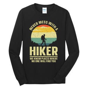 Best Hiking Art Outdoor Hike Gear Hiker Hiking Tall Long Sleeve T-Shirt