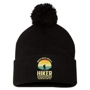 Best Hiking Art Outdoor Hike Gear Hiker Hiking Pom Pom 12in Knit Beanie