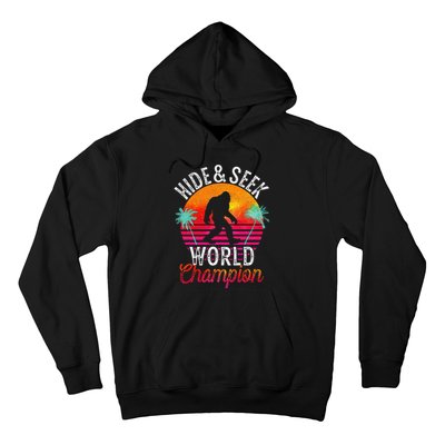 Bigfoot Hide And Seek World Champion Sasquatch Retro Vintage Hoodie