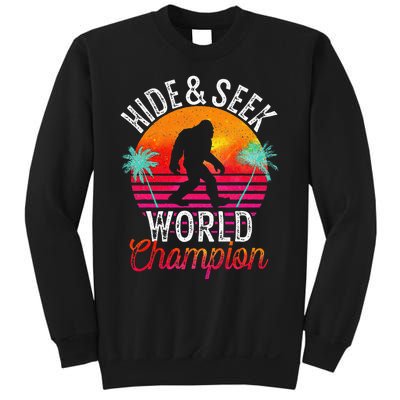 Bigfoot Hide And Seek World Champion Sasquatch Retro Vintage Sweatshirt