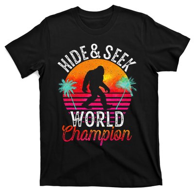 Bigfoot Hide And Seek World Champion Sasquatch Retro Vintage T-Shirt