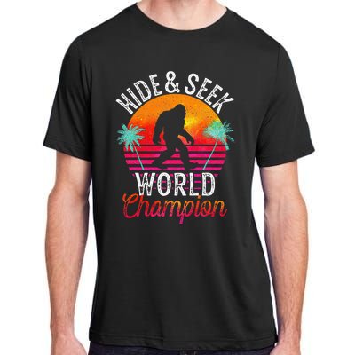 Bigfoot Hide And Seek World Champion Sasquatch Retro Vintage Adult ChromaSoft Performance T-Shirt