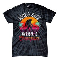 Bigfoot Hide And Seek World Champion Sasquatch Retro Vintage Tie-Dye T-Shirt