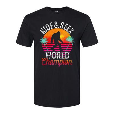 Bigfoot Hide And Seek World Champion Sasquatch Retro Vintage Softstyle CVC T-Shirt