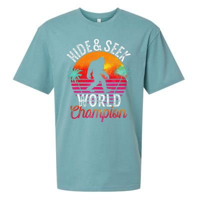 Bigfoot Hide And Seek World Champion Sasquatch Retro Vintage Sueded Cloud Jersey T-Shirt