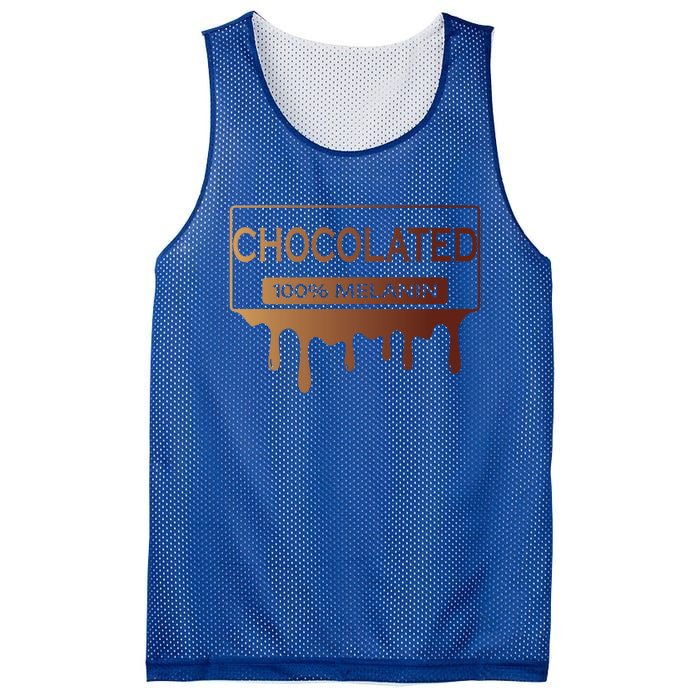 Black History African American 100% Melanin Chocolated Cute Gift Mesh Reversible Basketball Jersey Tank