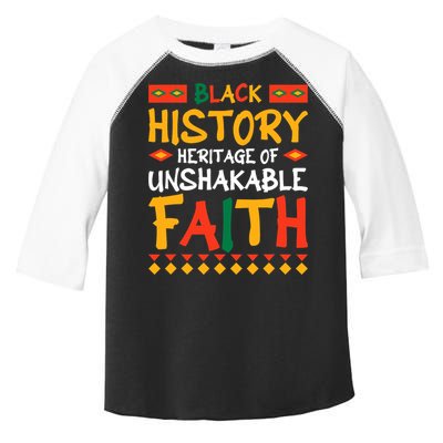 Black History A Heritage Of Unshakable Faith Toddler Fine Jersey T-Shirt