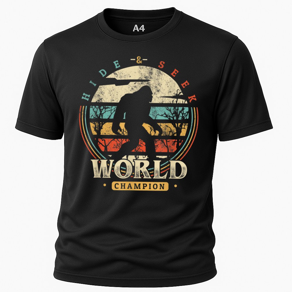 Bigfoot Hide And Seek Champion Sasquatch Camping Tees Cooling Performance Crew T-Shirt