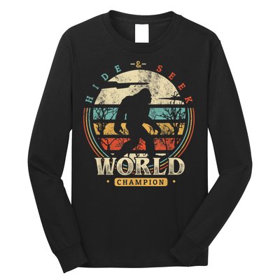 Bigfoot Hide And Seek Champion Sasquatch Camping Tees Long Sleeve Shirt