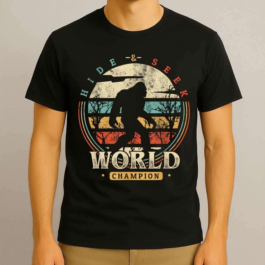 Bigfoot Hide And Seek Champion Sasquatch Camping Tees T-Shirt