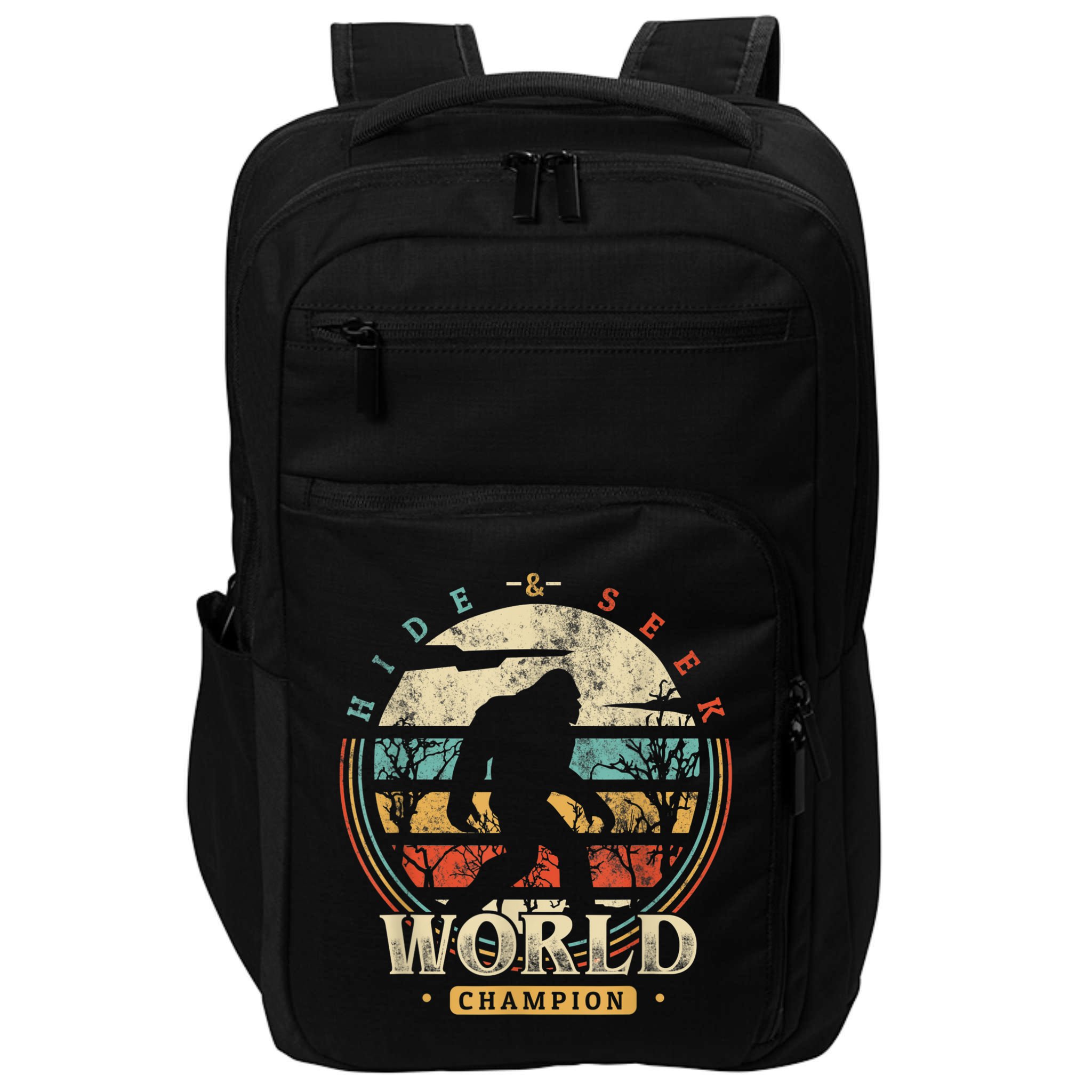Bigfoot Hide And Seek Champion Sasquatch Camping Tees Impact Tech Backpack