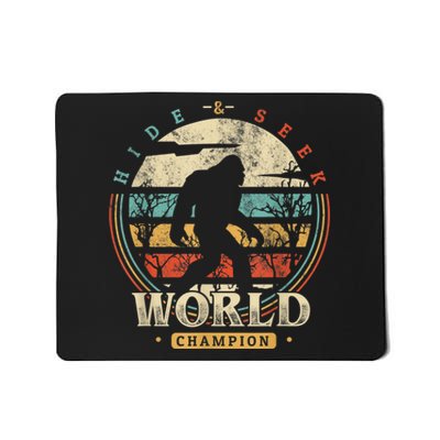 Bigfoot Hide And Seek Champion Sasquatch Camping Tees Mousepad