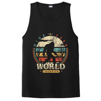 Bigfoot Hide And Seek Champion Sasquatch Camping Tees PosiCharge Competitor Tank