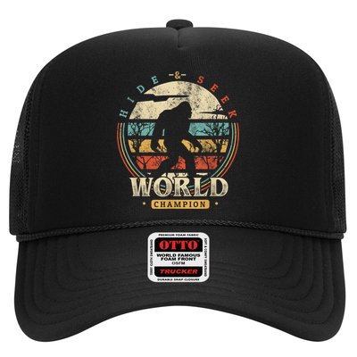 Bigfoot Hide And Seek Champion Sasquatch Camping Tees Trucker Hat