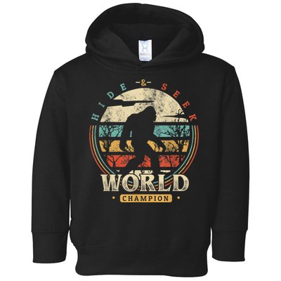 Bigfoot Hide And Seek Champion Sasquatch Camping Tees Toddler Hoodie