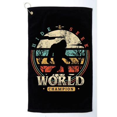 Bigfoot Hide And Seek Champion Sasquatch Camping Tees Golf Towel