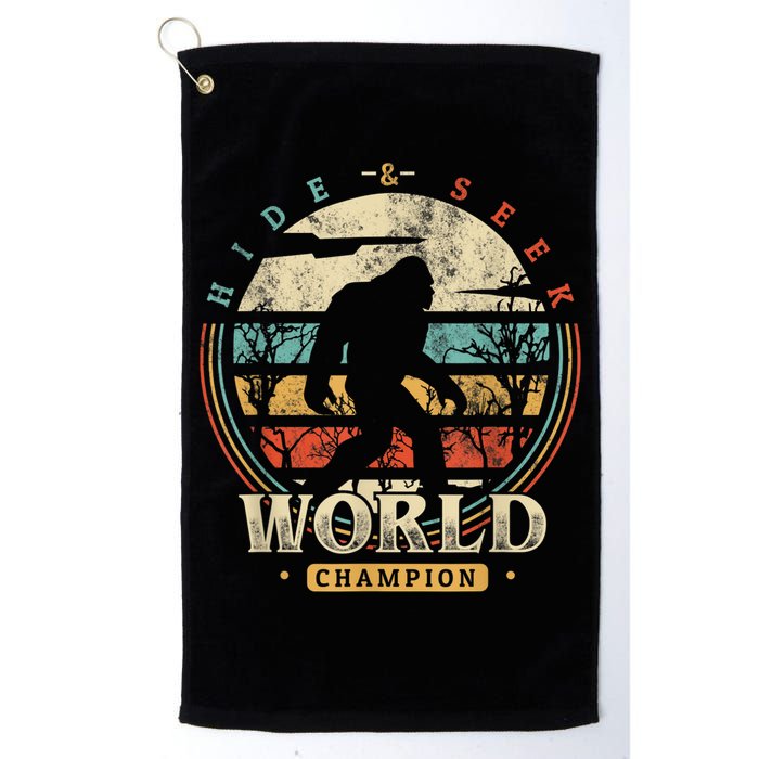 Bigfoot Hide And Seek Champion Sasquatch Camping Tees Golf Towel