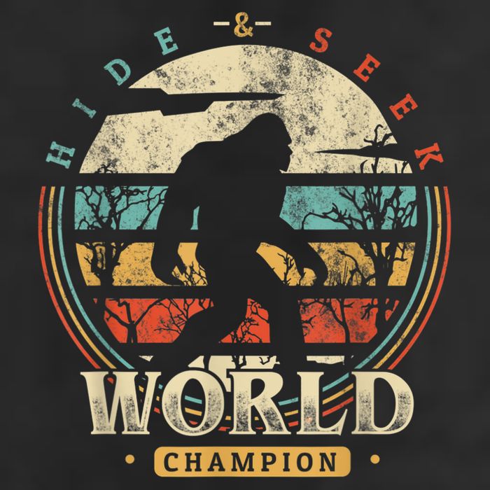 Bigfoot Hide And Seek Champion Sasquatch Camping Tees Golf Towel