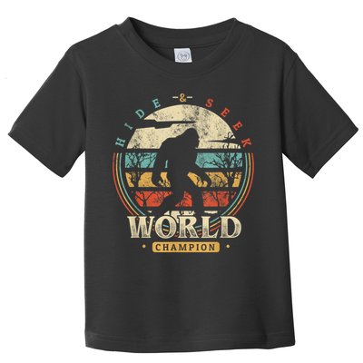 Bigfoot Hide And Seek Champion Sasquatch Camping Tees Toddler T-Shirt