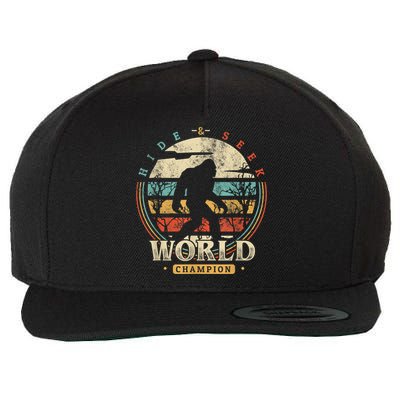 Bigfoot Hide And Seek Champion Sasquatch Camping Tees Wool Snapback Cap