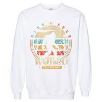 Bigfoot Hide And Seek Champion Sasquatch Camping Tees Garment-Dyed Sweatshirt