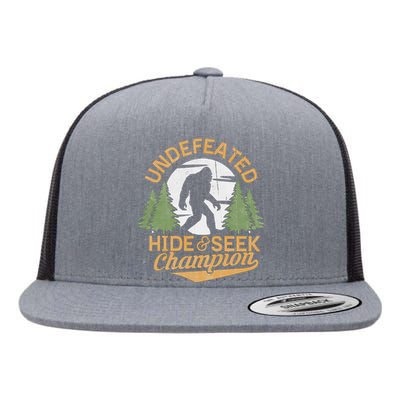 Bigfoot Hide And Seek Champion Sasquatch Stuff Flat Bill Trucker Hat