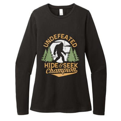 Bigfoot Hide And Seek Champion Sasquatch Stuff Womens CVC Long Sleeve Shirt