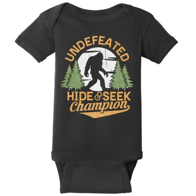 Bigfoot Hide And Seek Champion Sasquatch Stuff Baby Bodysuit