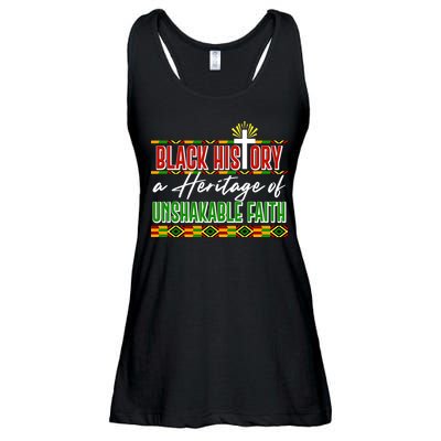 Black History A Heritage Of Unshakable Faith Celebrate Black History Month Ladies Essential Flowy Tank