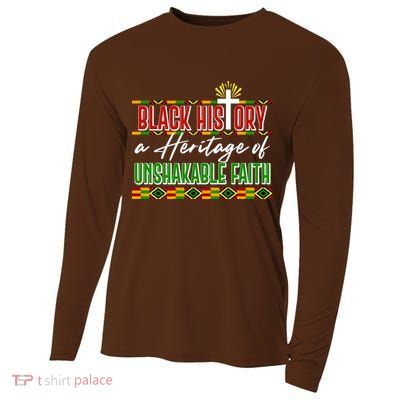 Black History A Heritage Of Unshakable Faith Celebrate Black History Month Cooling Performance Long Sleeve Crew