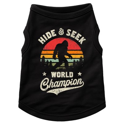 Bigfoot Hide And Seek World Champion Sasquatch Retro Vintage Doggie Tank