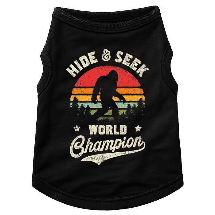 Bigfoot Hide And Seek World Champion Sasquatch Retro Vintage Doggie Tank
