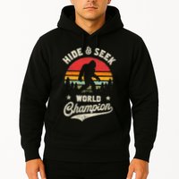 Bigfoot Hide And Seek World Champion Sasquatch Retro Vintage Hoodie