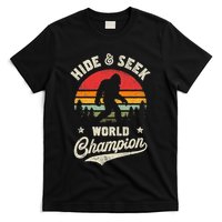 Bigfoot Hide And Seek World Champion Sasquatch Retro Vintage T-Shirt