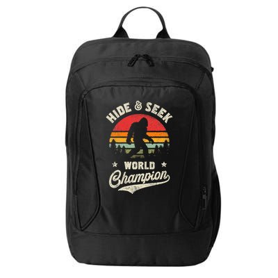 Bigfoot Hide And Seek World Champion Sasquatch Retro Vintage City Backpack