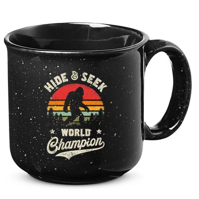 Bigfoot Hide And Seek World Champion Sasquatch Retro Vintage 15oz Campfire Ceramic Mug