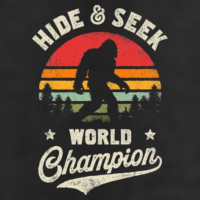 Bigfoot Hide And Seek World Champion Sasquatch Retro Vintage Beanie