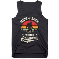 Bigfoot Hide And Seek World Champion Sasquatch Retro Vintage Tank Top